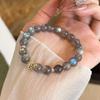 Natural Gray Moonstone Crystal Bracelet Women Elegant Handmade Love Protection Charm Fashionable Daily Wear