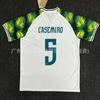 Maglia da Calcio Casa Trasferta Nazionale Brasiliana Neymar 10 Stampa Corona Edizione Fan Manica Corta