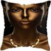 Pillowcase Bedroom Black and Gold African Woman  Living Room Pillow Decoration Cushion