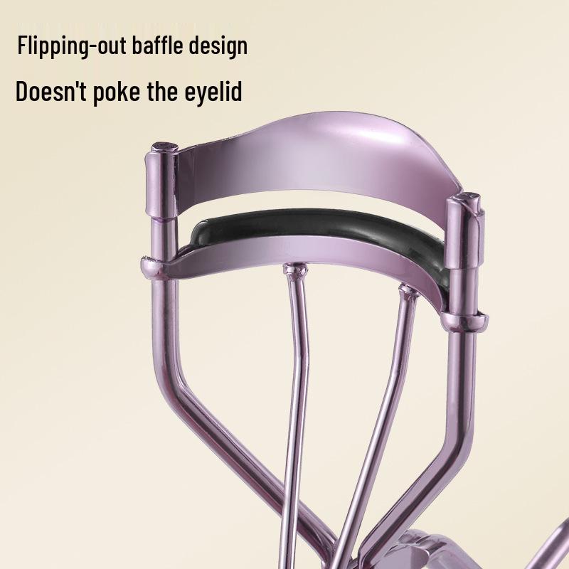 Stainless Steel Eyelash Curler - Natural Sunflower Design, No Pinch