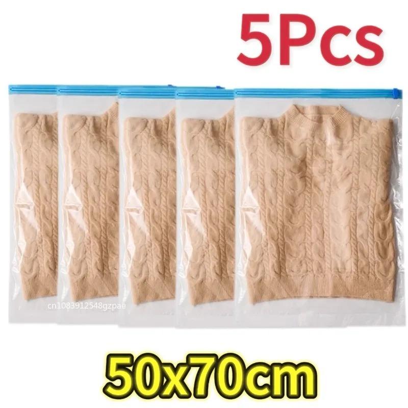 1/3/5pcs Clothes Compression Storage Bags Hand Rolling Clothing Vacuum Bag Packing Sacks Travel Space Saver Bag for Luggage Seal