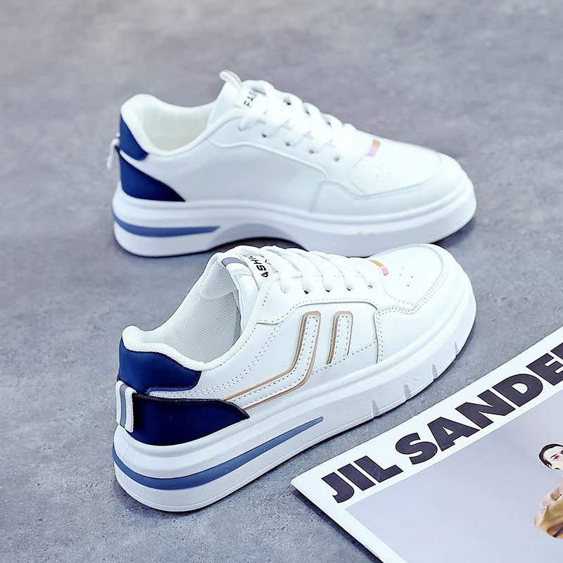 

women s 2024 new spring and autumn students casual versatile Internet celebrity women s shoes daily sports comfortable thick baseplate shoes 40 темно-синього кольору