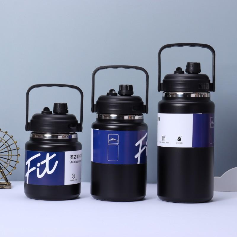 Stainless Steel Vacuum Insulated Travel Water Bottle With Handle 1500ml 2000ml 2500ml Outdoor Camping Gym Car Home