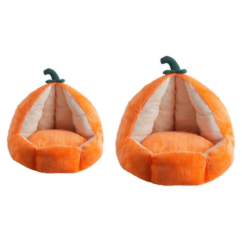 Pumpkin Shaped Cat House Cat Shelter Multifunctional Comfort Removable Cushion