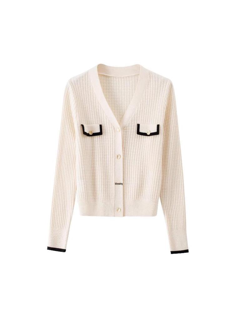 Women's Slimming Wool Knitwear V-Neck - Autumn/Winter 2025 Collection (HL40318)