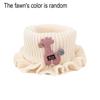 Knitted Scarf Cartoon Giraffe Ruffle Neck Warmer Detachable Fake Collar Knitted Turtleneck Dickey Collar for Kids Toddlers Girls