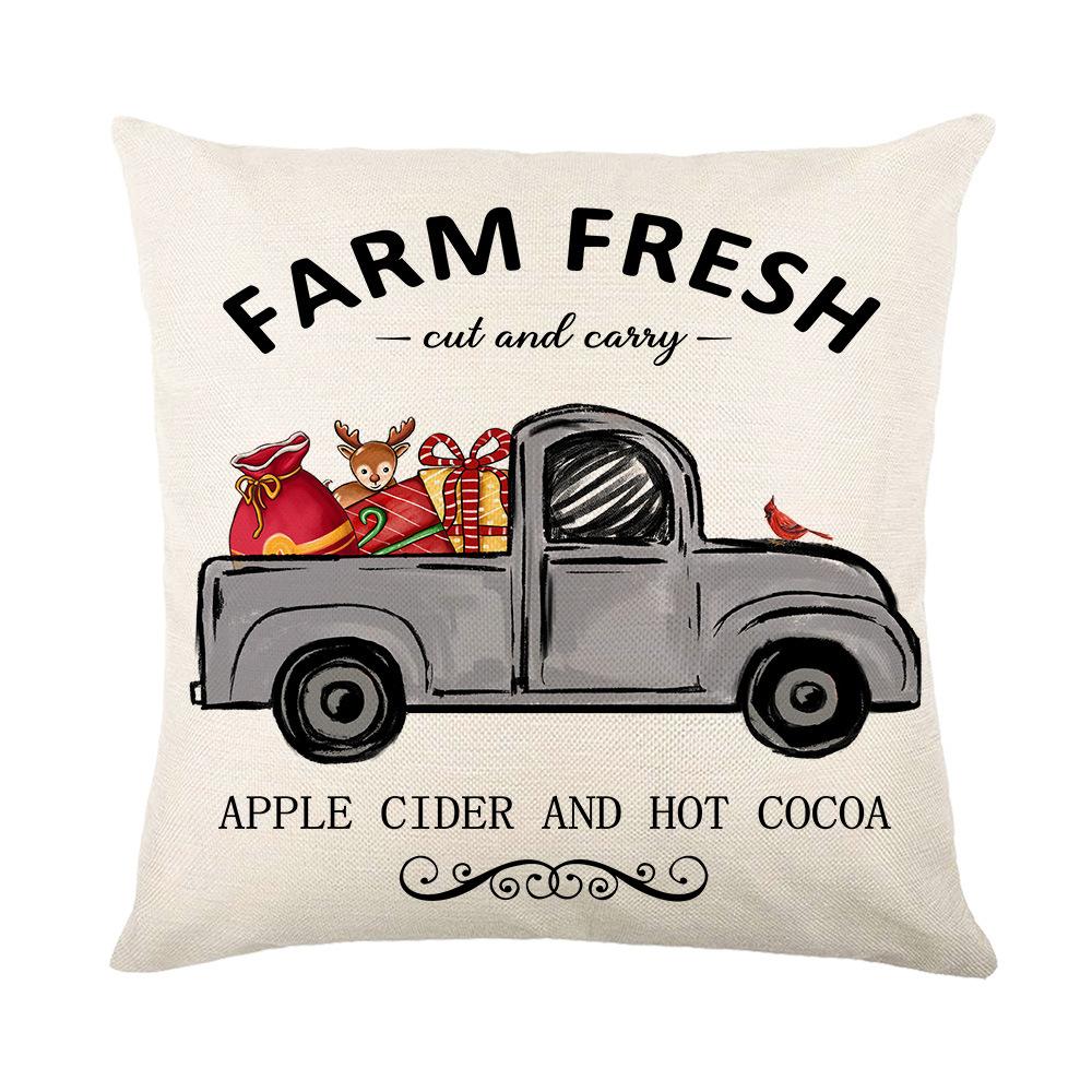 New Christmas Pillowcase Letter Polyester Printed Home Sofa Pillowcase Bedside Cushion