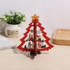 Cute Wooden Christmas Ornaments Star Xmas Tree Bell Xmas Tree Hanging Embellishments Crafts DIY Holiday Hanging Decor