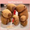 Capybara Wear Scarf Cartoon Plush Dolls Childrens Gifts Toys Home Decoration