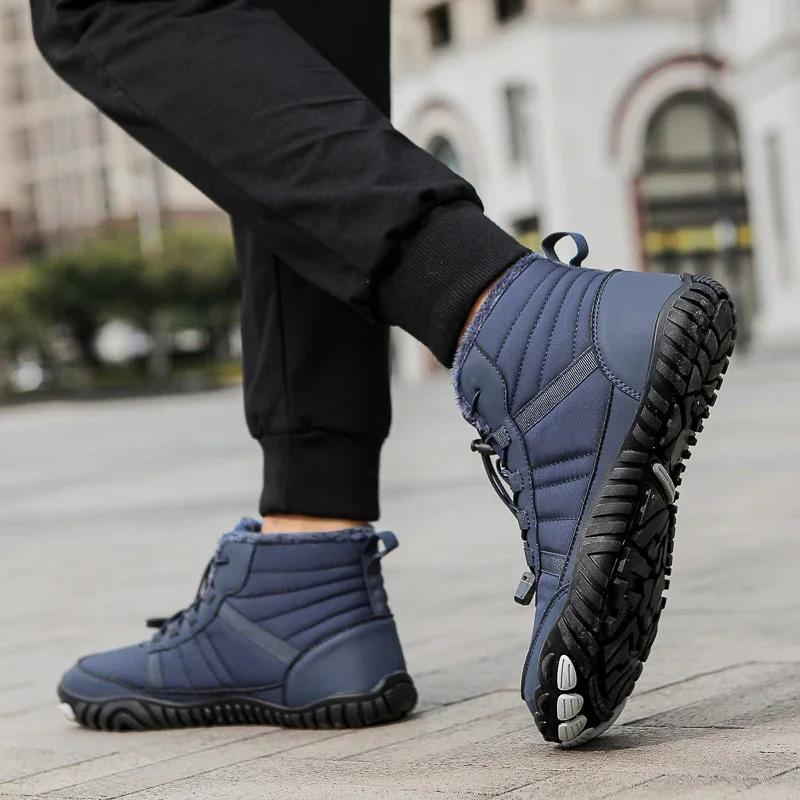 Pánské boty 2024 Nové Zimní Pantofle Teplé Pánské Boty Vodotěsné Protiskluzové Plyšové tenisky Pánské tenisky Boty Pánské tenisky Zima