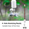 4/7mm Hanging Irrigation Cross Atomizing Nozzle, Drip Irrigation Garden Greenhouse Indoor Humidifier with Valve Anti-Drip Nozzle