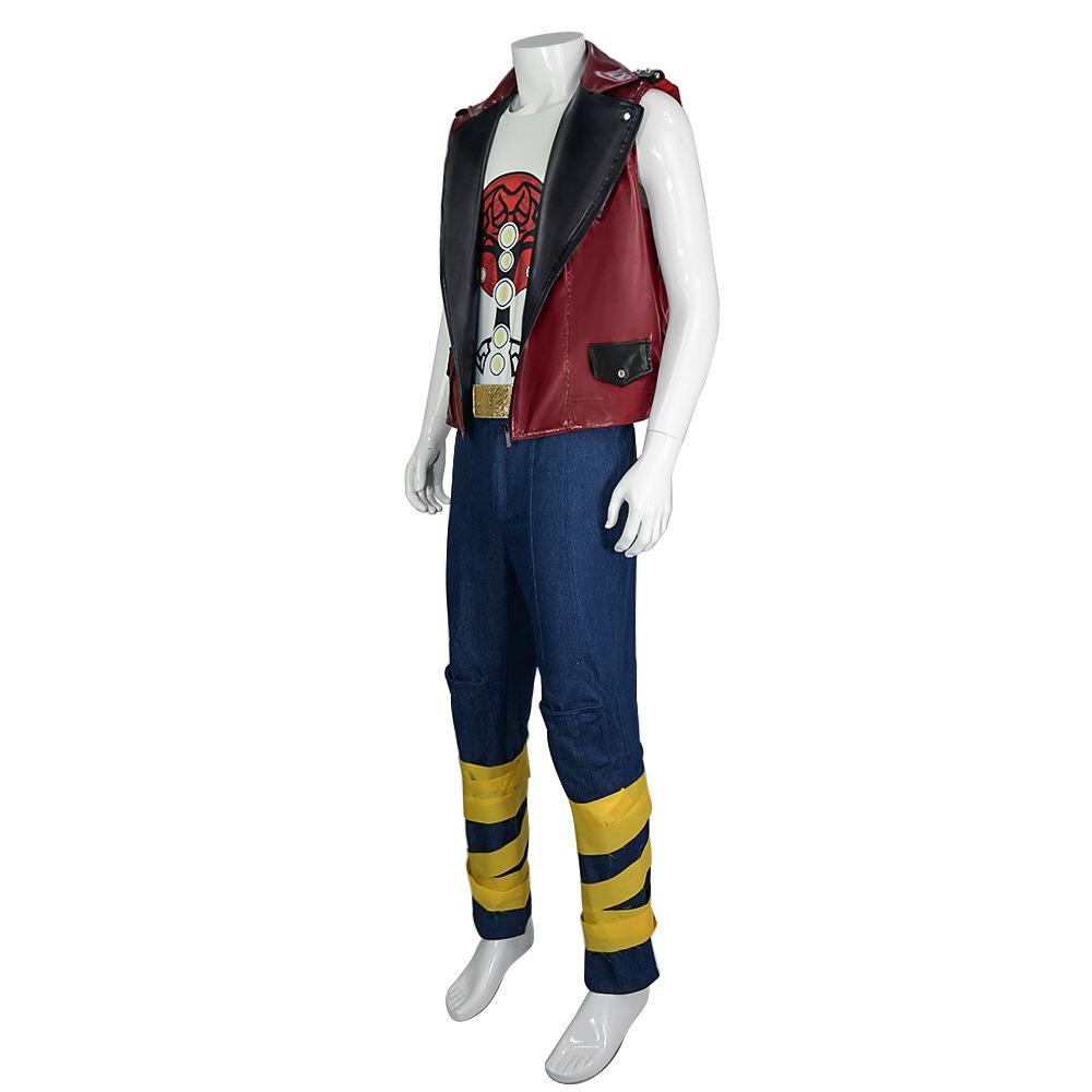 Thor Punk Vest Battle Cosplay Outfit, Thor Love and Thunder Movie Stage Costume