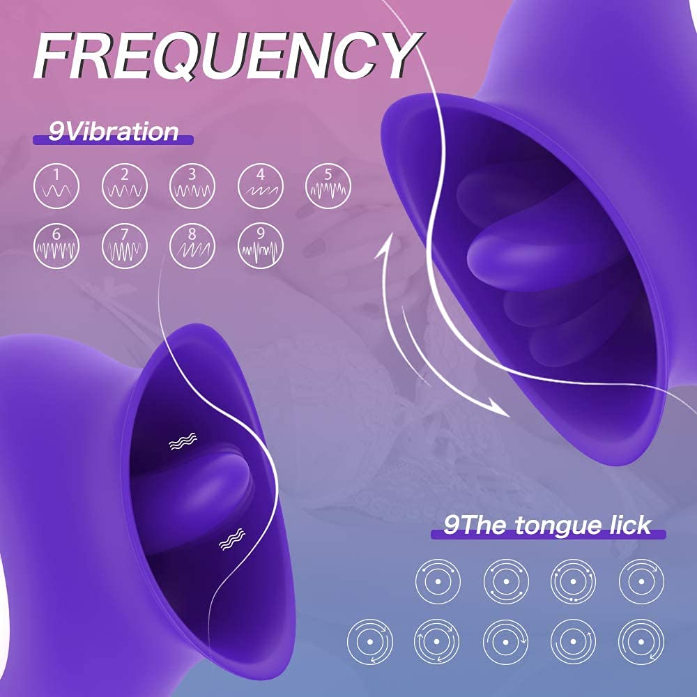 MIDU Vibrator Rotor Vibrator Licking Vibrator Licking Nipples Clit Licking Vibrator Sucking Vibrator Tongue Vibration Modes 9 Tongue Licking Modes