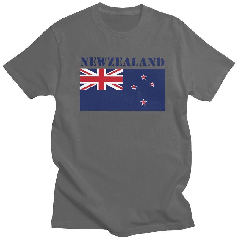Custom New Zealand Flag T Shirt for Men Pure Cotton Tshirt Casual Tee Tshirt Clothing