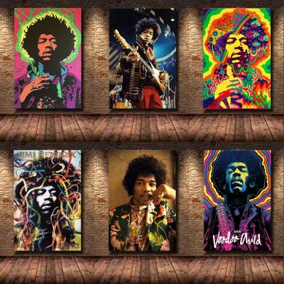 Beroemde Rockster Jimi Hendrix Creatieve Poster Canvas Schilderij HD Afdrukken Decoratieve Schilderkunst Woonkamer Decoratie