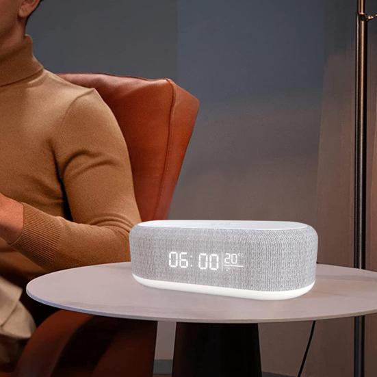 

1 комплект цифрового будильника с беспроводной зарядкой и регулируемой яркостью, светодиодный ночник, дисплей температуры, часы, товары для дома