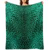 CHEETAH Animal Print Design In Mint Colorway Throw Blanket Blankets Ands Thermals For Travel Hairy Moving Blankets