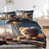 3-teiliges Anime-Teddybär-Bettwäscheset - Enthält einen Bettbezug und zwei Kissenbezüge (Kein Kern) - Perfekt für Schlafzimmer- und Gästezimmerdekoration,