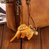 Creative Genuine Leather Elephant Charm Keychain