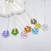 Glass Flower Pendant Necklace Choker Fashion Collar Neck Chain Party Jewelry