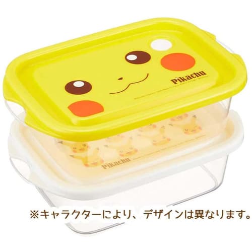 Skater Seal Container 500ml Set of 2 Pokemon Pikachu Face 23 Antibacterial Storage Container Side Dish Container Made in Japan FCN2WAG-A