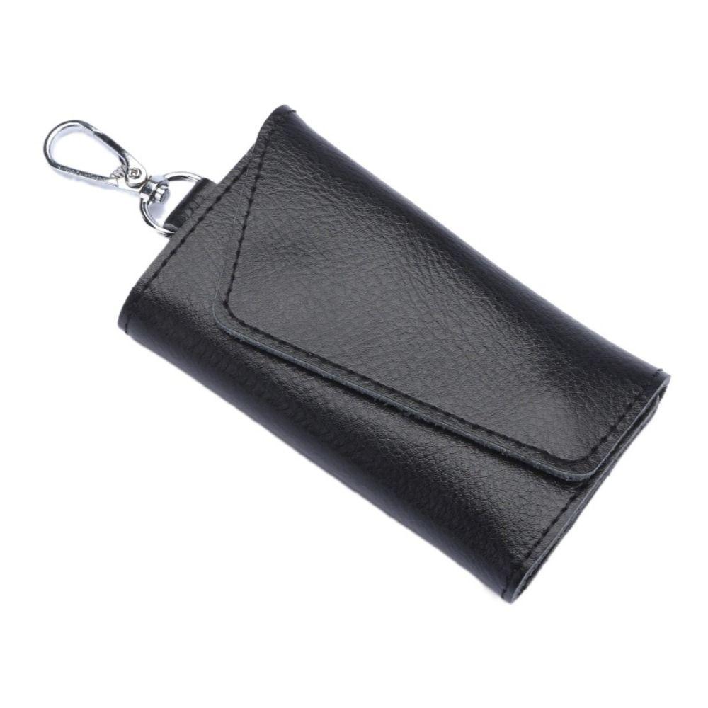 Mini Card Bag Genuine Leather Keychain Housekeeper Car Key Wallet  Men Women