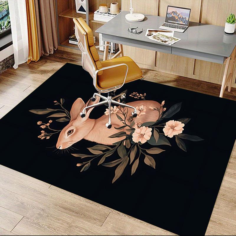 1pc rabbit flowers Carpet Anti Slip Polyester Floor Mat for office.Bedroom