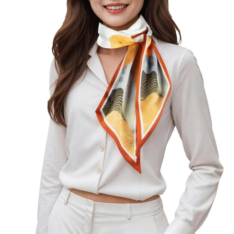 Modische Streifen Haarband Schal Damen Krawatte Tasche Schals Satin Seide Dünne Kopftücher Damen Kleiner Langer Schal Seidenschal Neu