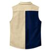 Men's Workwear Lapel Button-Down Vest Shirt - Lightweight Sleeveless Top