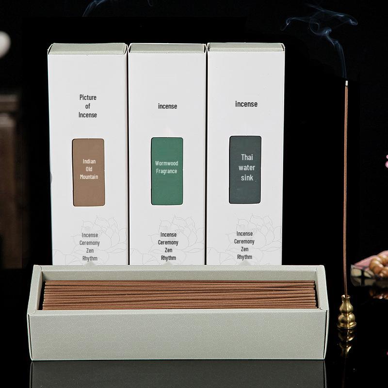 Indian Sandalwood, Agarwood, Mugwort, Cypress Incense Sticks - 21CM, 200g Pack Mugwort [200g]
