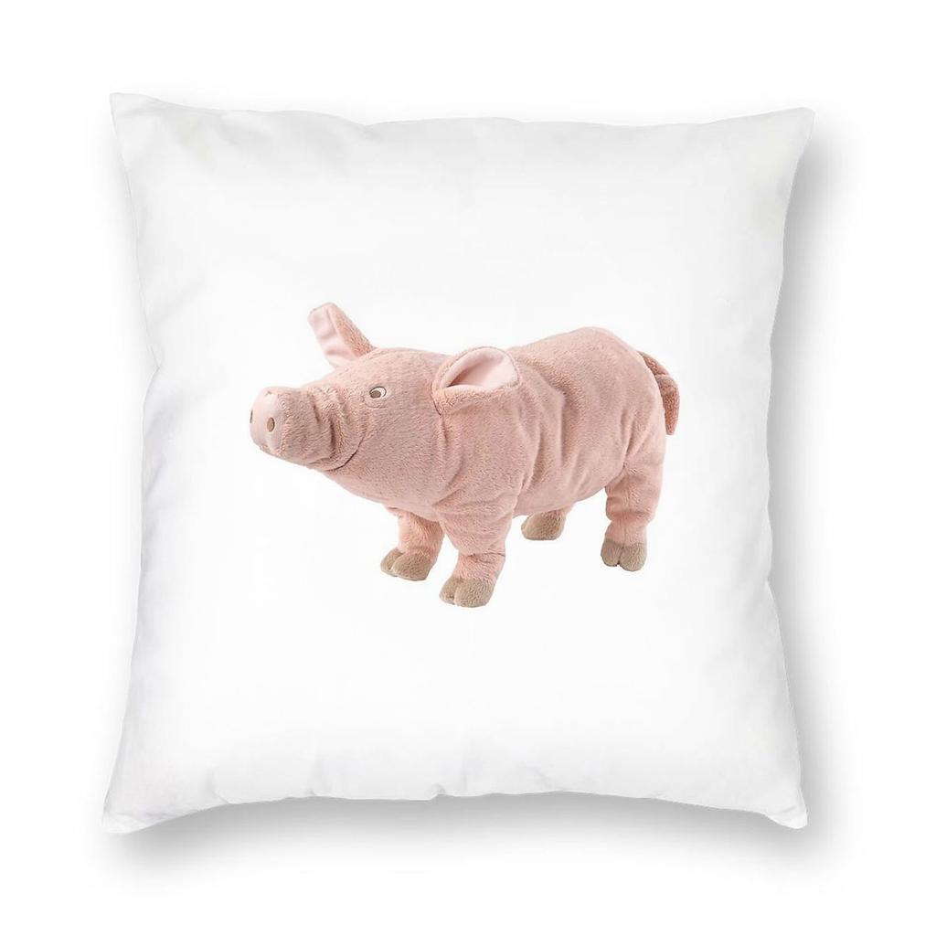 Knorrig Pig Square Pillowcase Polyester Linen Velvet Printed Zip Decor Pillow Case Sofa Seater Cushion Case