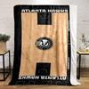 Atlanta Hawks Basketball Court Design Blanket Flannel blanket for bedroom, living room, sofa, and nap sofas.