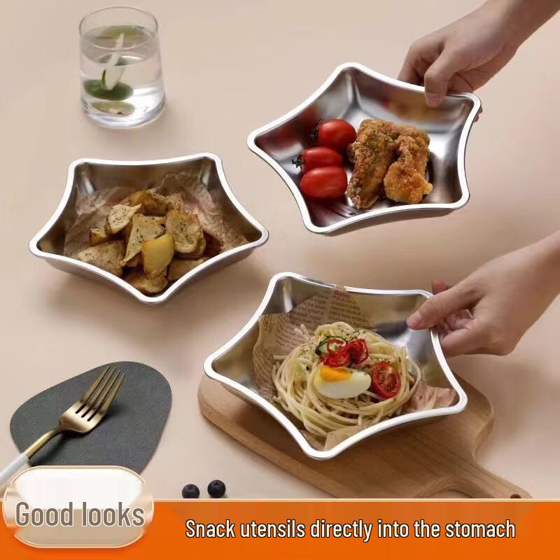 Creative 304 Stainless Steel Serving Plates