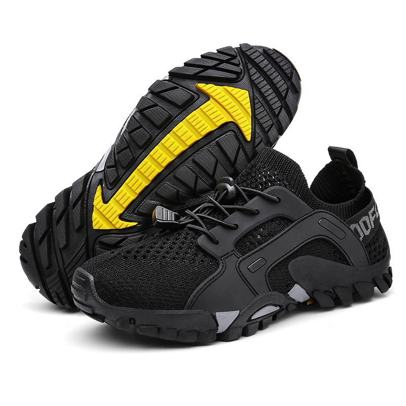 Large Size Outdoor Mountaineering and Creek Walking Shoes Outdoor Casual Fishing Shoes Running Lightweight Fly-woven Shoes Hollow Quick-drying Shoes