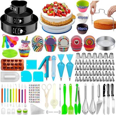 493-teiliges DIY-Kuchen-Drehteller-Set, Gebäck-Drehteller-Set, Kuchendekorationszubehör, Backwerkzeuge, Zubehör, Drehständer