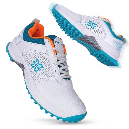

Vector X Flipper 2.0 Cricket Shoes for Men s Rubber Stud, Lightweight,Performance, Comfort, and Durability Shoe for All-Round Performance UK8 UK8 білий/ціан