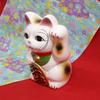 Castle Enterprise Lucky Cat Money Box Seto Ware Made In Japan (Left Hand)
