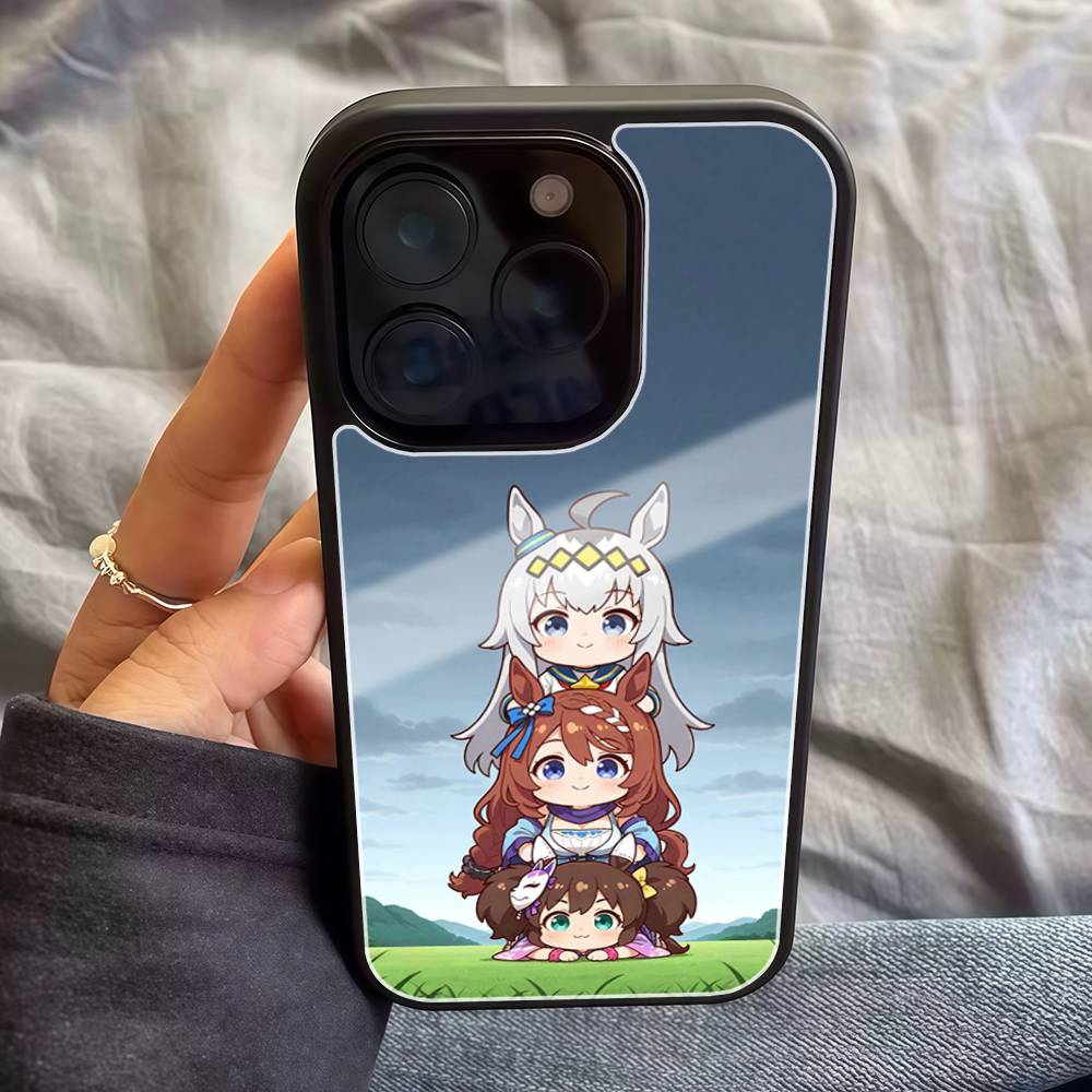 

Pretty D-Derby Uma Musume Phone Case Silicone PC+TPU Case For IPhone 16 14 11 12 15 13 Pro Max Plus Hard Cover iPhone 17