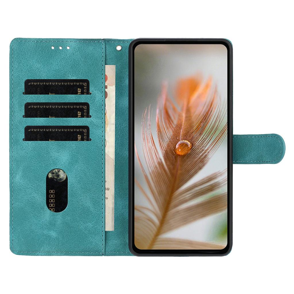 For Honor 400 Lite 5G Case Imprinted Feather PU Leather Wallet Phone Cover with Wrist Strap