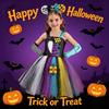 Spliced Jumpsuit Tutu Dress, Halloween Cosplay Outfit Tulle Costume for Holiday Birthday Carnival Stage Performance Festive Wear