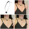 Adjustable Heart Pendant Necklace Handmade Love Shape Neckchain Stylish Clavicle Chain for Women Girls Elegant Chokers