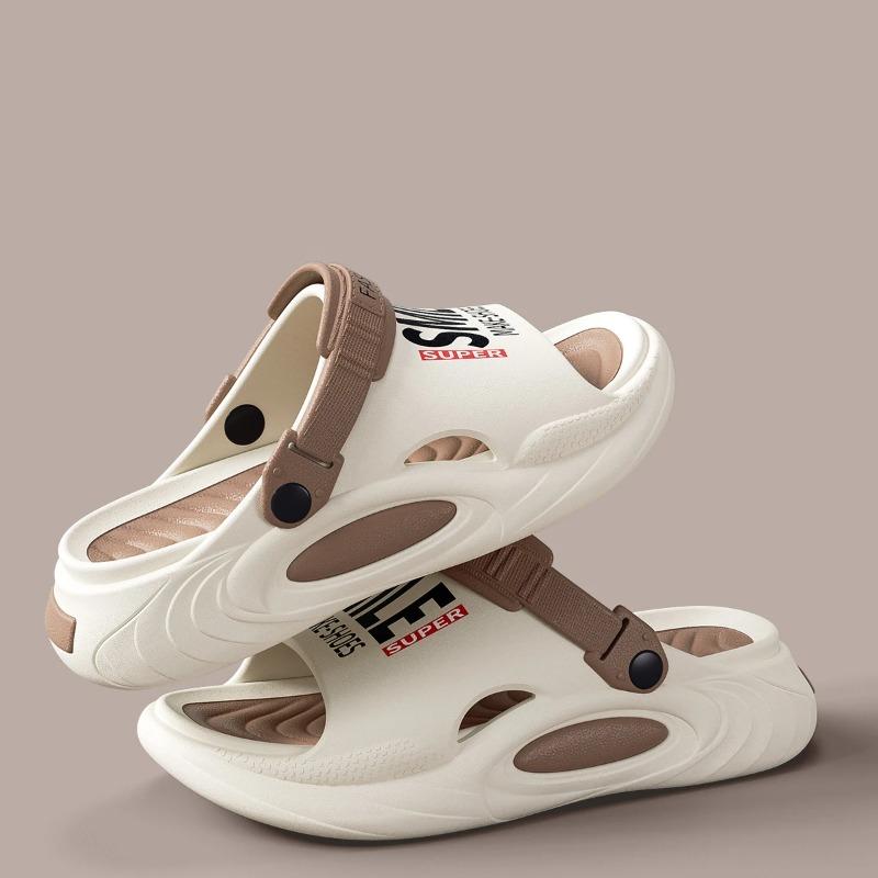 Herren Sommerslipper Dicke Sohle Strand-Clogs Badezimmer Anti-Rutsch-Slipper Ultraleichter Slipper Herren Sport