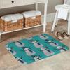 1PC Cheistmas Playful Snowmen Kitchen Rug Non-Slip Door Mat Pop Design Bathroom Rug Bath Mat Carpet for Home Sink Laundry Decor