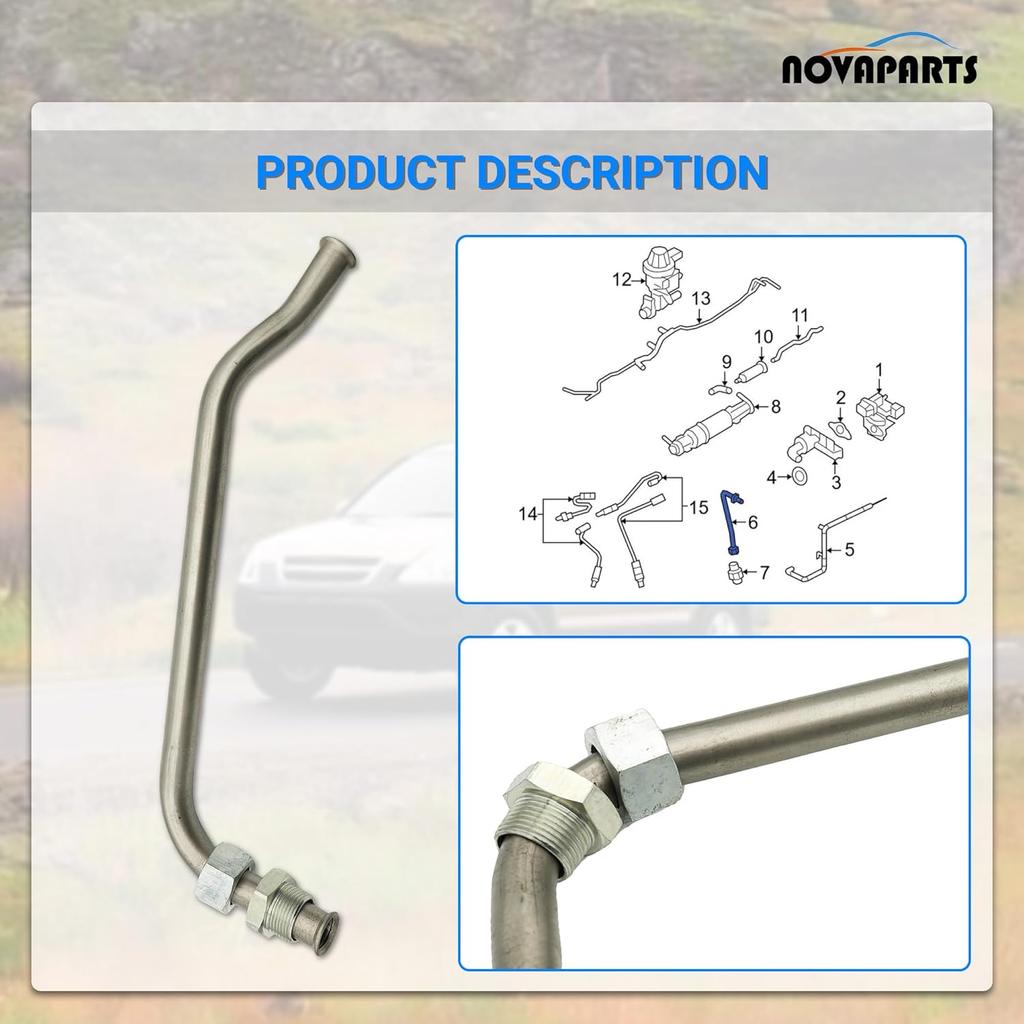 598-143 EGR Line Tube Pipe for 2004-2010 Ford Explorer Mercury Mountaineer 2007-2010 Ford Explorer Sport Trac 6 Cyl 4.0L 5L2Z9E469A