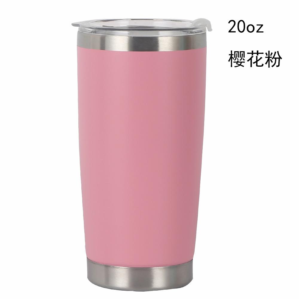 20oz Mehrfarbiger Edelstahl Auto-Becher 304 Innenleben Isoliertes Thermosgefäß, Tragbarer Auslaufsicherer Reise-Kaffeebecher