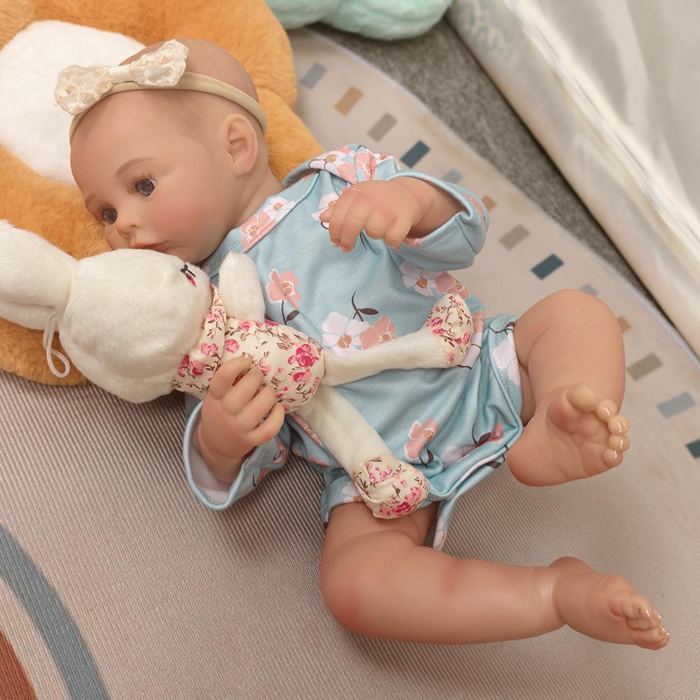 Lebensechte Reborn-Babypuppe - 48cm Realistisches Frühchen-Neugeborenes Mädchen mit offenen Augen - Perfektes Geschenk für Kinder ab 3 Jahren