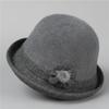 Hat female autumn and winter mother knitted bucket hat velvet warm crimping basin hat in the elderly grandma hat cold