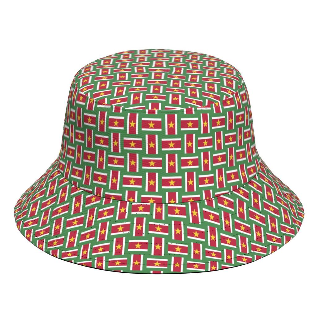 Suriname Fisherman Hats Custom Made Name Number Photo Logo Bucket Cap Nation Flag Sr Dutch Country College Headgear