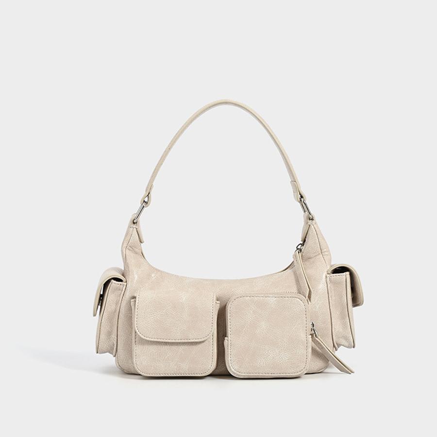 Fashion Design Hobo Multi Pocket Locomotive Bag New Single Shoulder Bag Underarm Bag High Capacity Women Bag Tote Purse Handbags