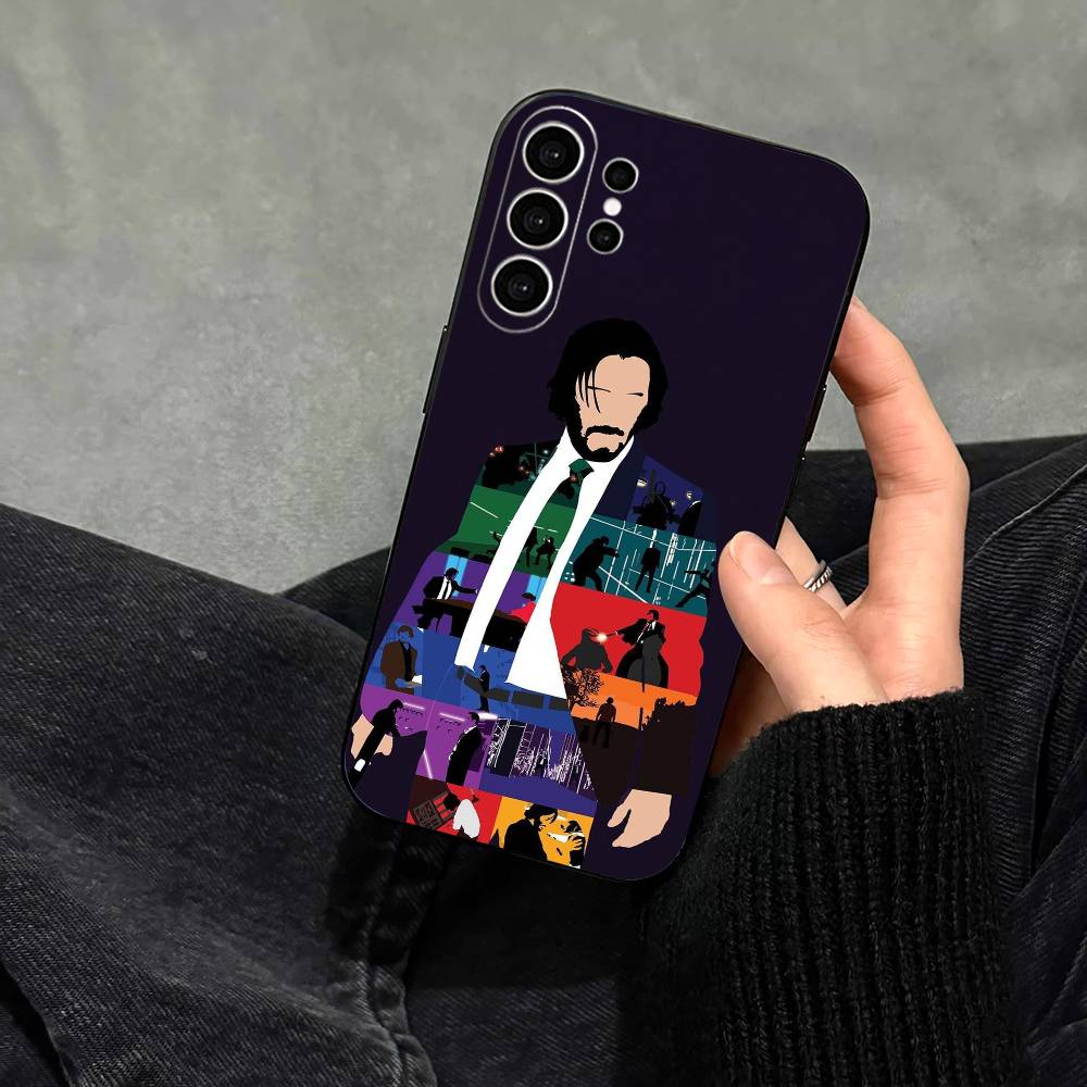 M-Movie Character J-John W-Wick  Phone Case For Samsung S25,S24,S21,S22,S23,S30,Ultra,S20,Plus,Fe,Note,10,9,5G Black Cover Samsung S26
